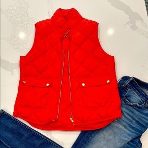 Beautiful Red Puffer Vest -Woolrich-Medium